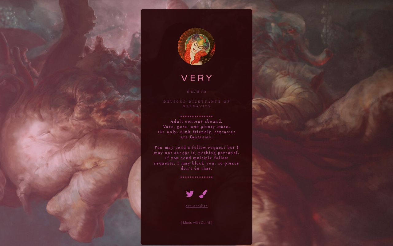 Carrd profile picture for @very